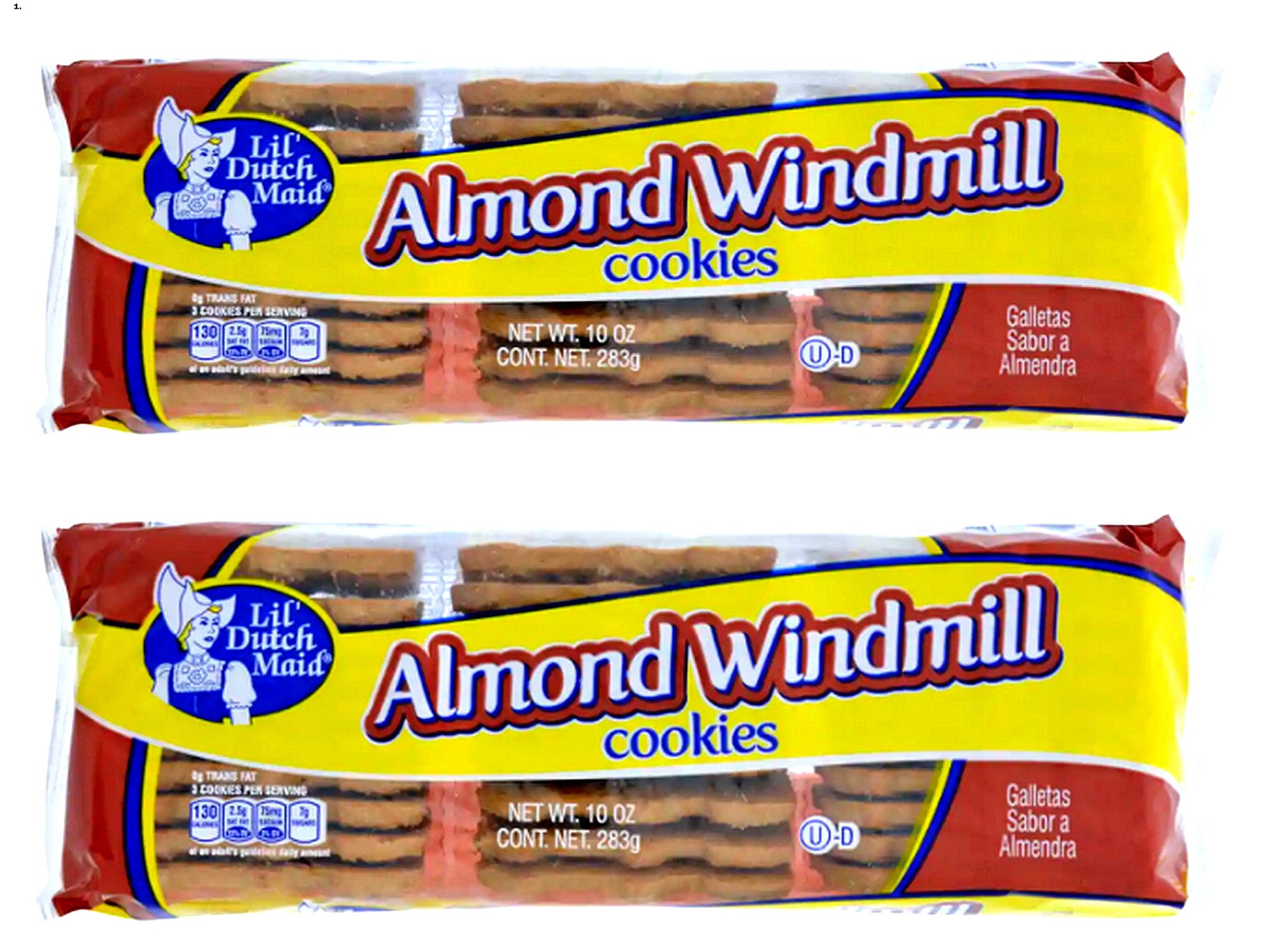 2 Set of 2 Pack - Lil Dutch Maid Almond Windmill Snack Cookies 10oz