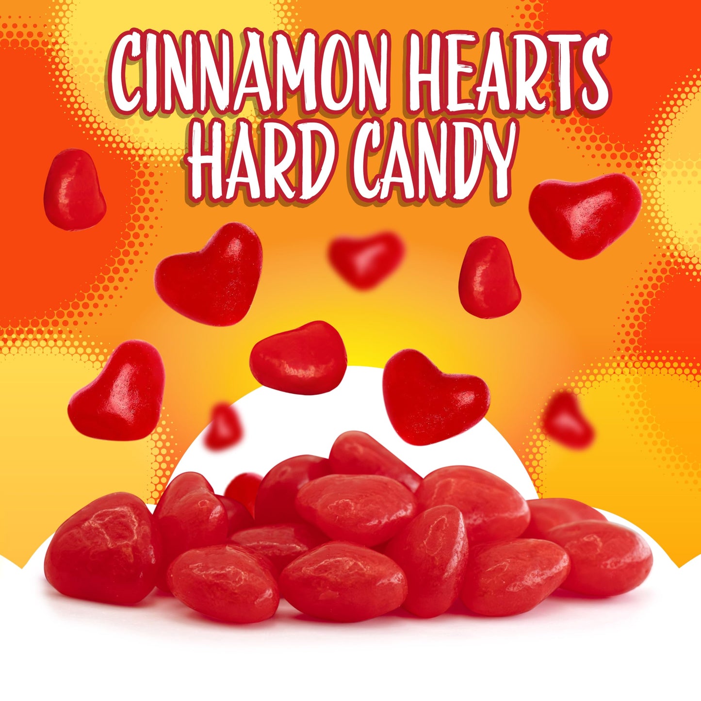 Cinnamon Hearts | 2 Pound Bag | Red Spicy Hard Candy Bulk | Heart Shaped Cinnamon Candy Bits for Baking, Decorating, Gifting, and Snacking | Retro