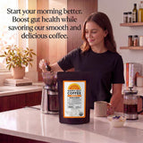 Happy Gut Coffee - Doctor-Formulated, Organic Medium-to-Dark Roast Coffee - Gut-Friendly - Gentle on Stomach - Rich Flavor, Gluten-Free, No Bitterness