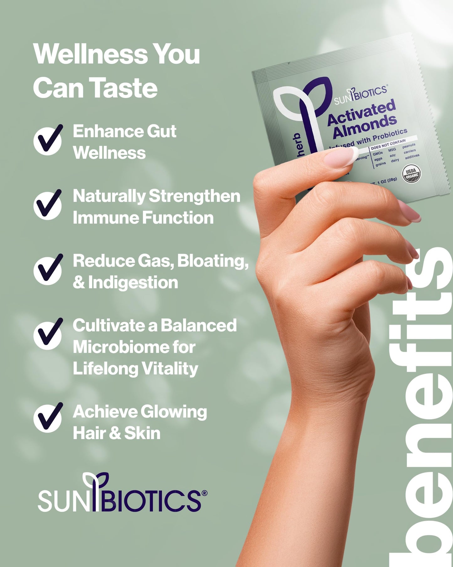 Sunbiotics Activated Organic Sprouted Almonds - Truffle & Herb, Pack of 12