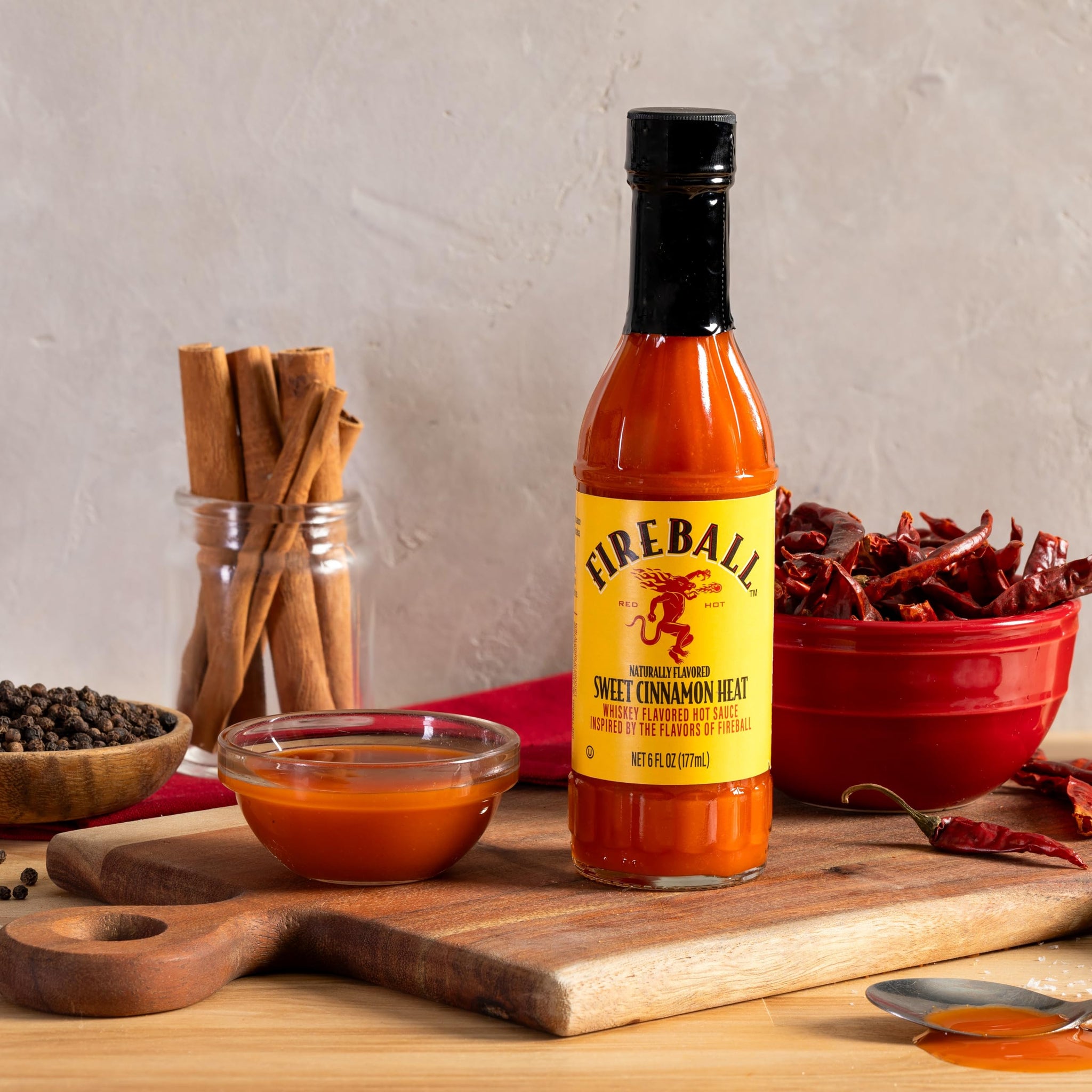 Fireball Whiskey Flavored Hot Sauce, 6 oz