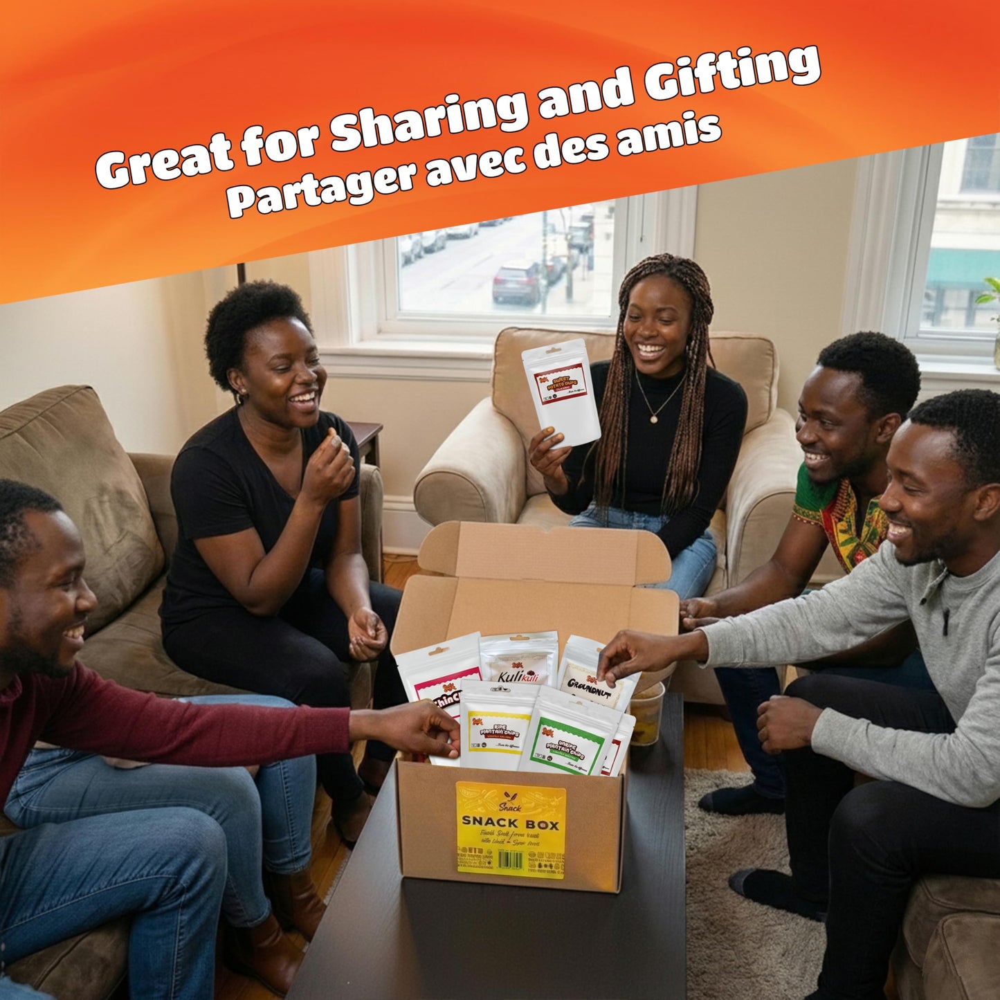 Nigerian snacks, Ghanaian snacks, African Groundnuts, Sweet Potato Chips, Cocoyam Chips, Chin-Chin - Holiday & Birthday Gift/Treat for Family