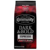 Community Coffee Dark & Bold Espresso Blend, Dark Roast Whole Bean Coffee, 30 Ounce Bag (Pack of 1)