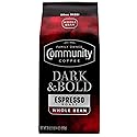 Community Coffee Dark & Bold Espresso Blend, Dark Roast Whole Bean Coffee, 30 Ounce Bag (Pack of 1)