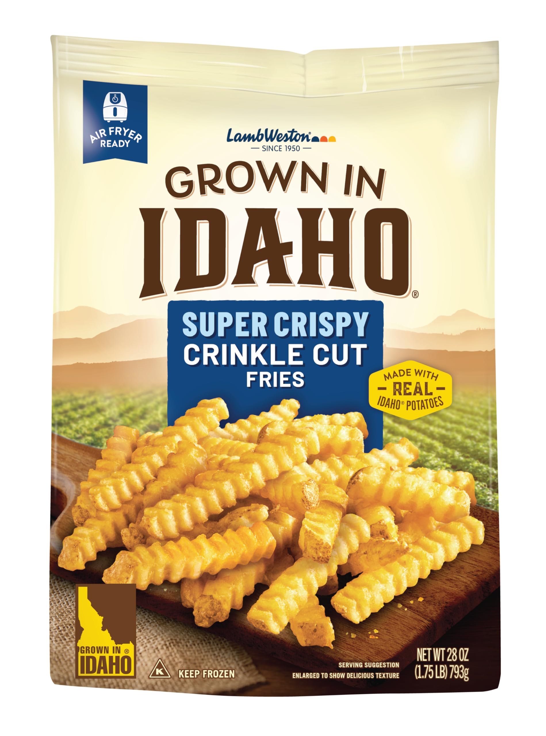 Grown in Idaho Super Crispy Crinkle Cut Fries, 28 oz (Frozen)