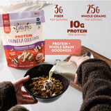 Oatsome Protein Cinnamon Roll Clusters, 10g Plant-Based Protein, Gluten Free, Made with Cinnamon & Whole Grain Oats, for Snack Breakfast Yogurt, 10 Oz
