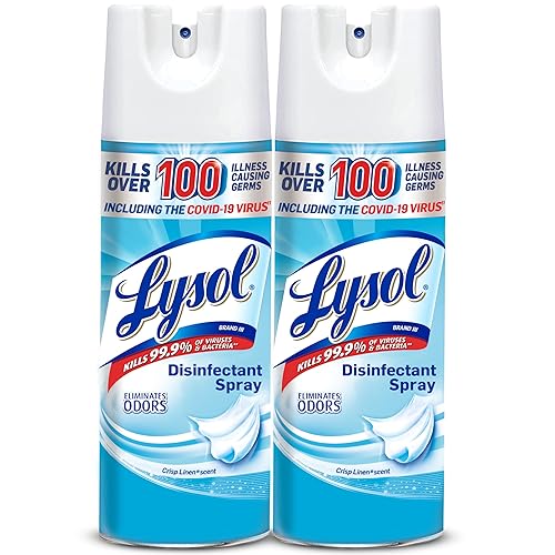 Lysol Disinfectant Spray, Household Cleaning Supplies, Disinfecting Multi-Purpose Room Spray, Antibacterial Sanitizer, Deodorizer, Kills Hantavirus