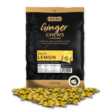 Bali's Best Ginger Chews, Zesty Lemon Flavor, 250 Pieces, 2.2 Lb Bag, Individually Wrapped Soft Candy, Made with 100% Real Ginger, Digestive Health