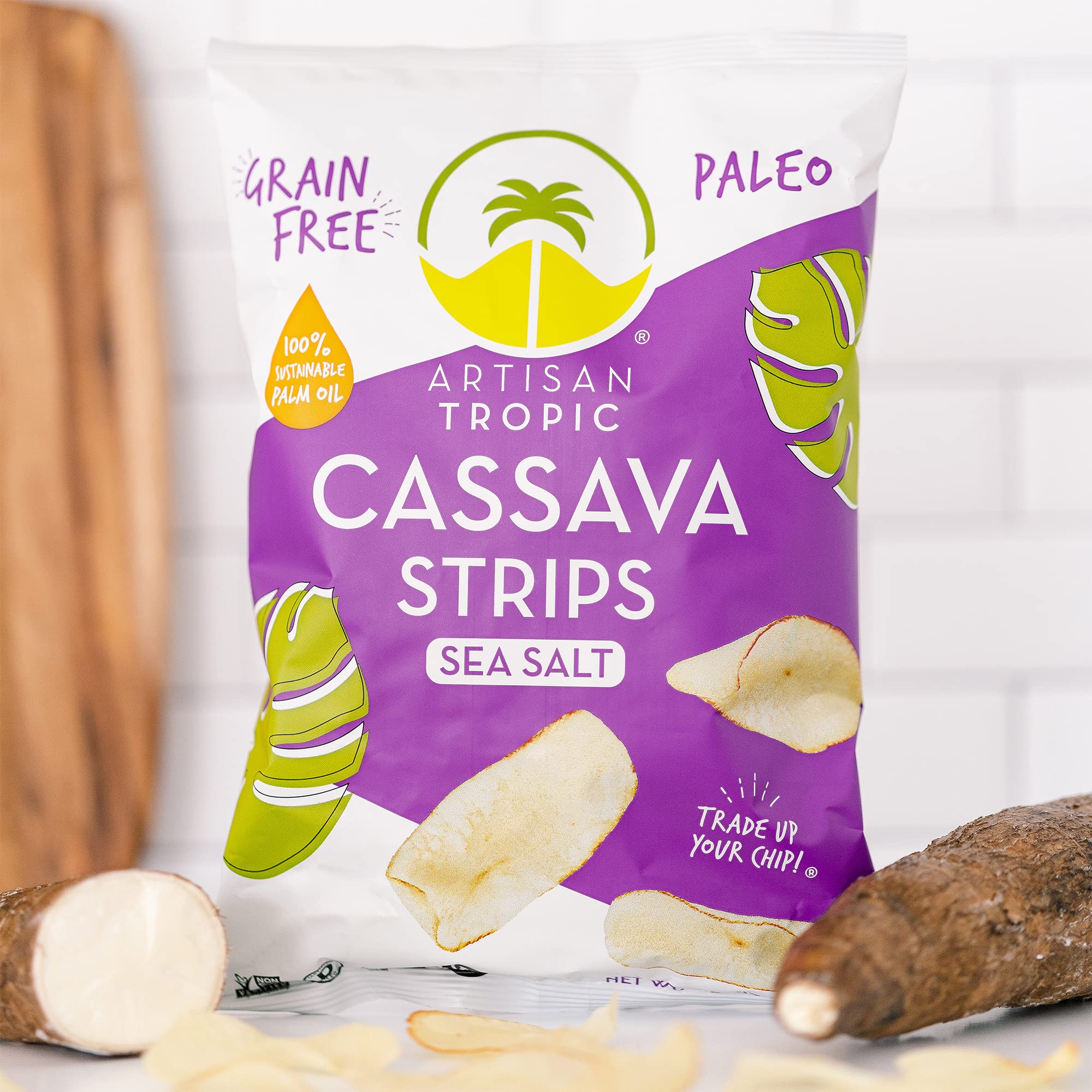 Artisan Tropic Your Tasty & Healthy Snack Strips, Plantain, 4.5 Ounce (Pack of 2)