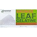 Bronze Leaf Gelatin Sheets, 300 Sheets, 150 Bloom, Champion Leaf Gelatine, 1/KG (2.2/Lbs) [100% USA Owned Family Business]