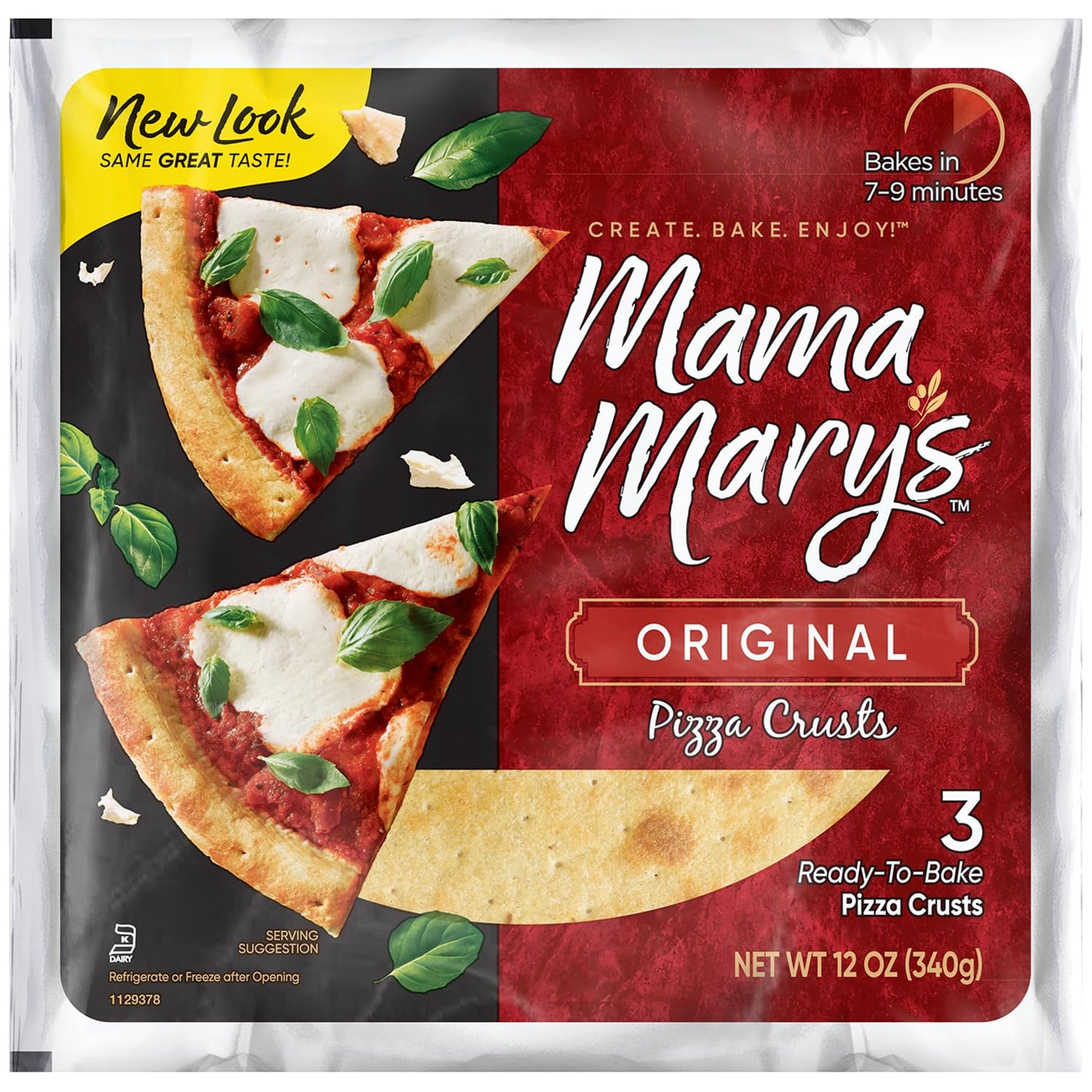 Mama Mary's 7" Original Ready to Bake Pizza Crusts, 3 Count
