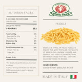 Rustichella d'Abruzzo Fusilli - 500g Classic Spiral Pasta - Made from Durum Wheat - Cooks in 9-11 Minutes - Perfect for Sauces, Salads, or Baked