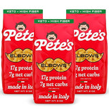 Low Carb, Protein Pasta | Elbow Macaroni with 17g Protein, 7g Carbs | Healthy, Keto Pasta Made in Italy | 3-Pack, 8oz - Pete’s Pasta