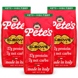 Low Carb, Protein Pasta | Elbow Macaroni with 17g Protein, 7g Carbs | Healthy, Keto Pasta Made in Italy | 3-Pack, 8oz - Pete’s Pasta
