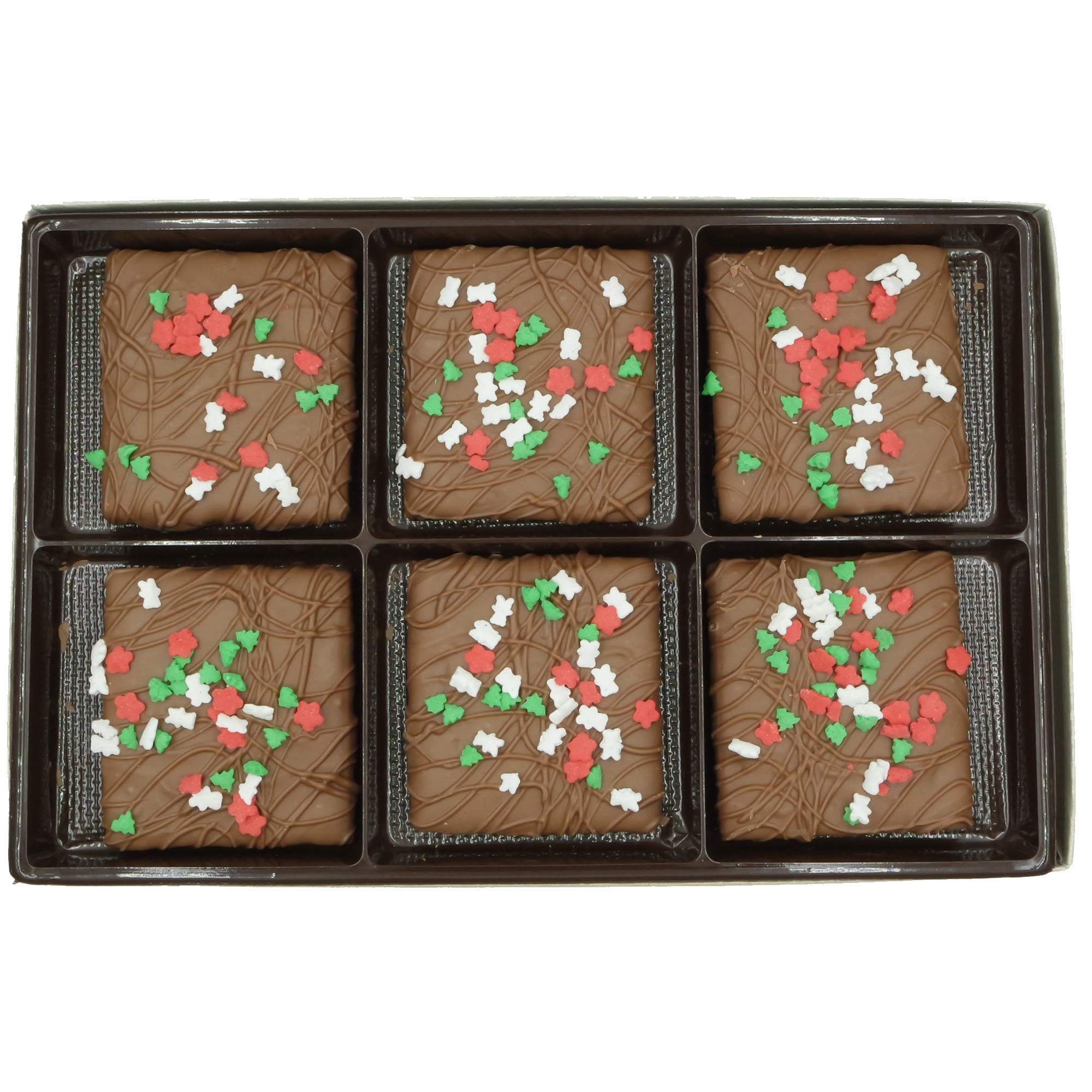 Philadelphia Candies Christmas Happy Holidays Gift, Milk Chocolate Covered Graham Crackers, 6 Ounce