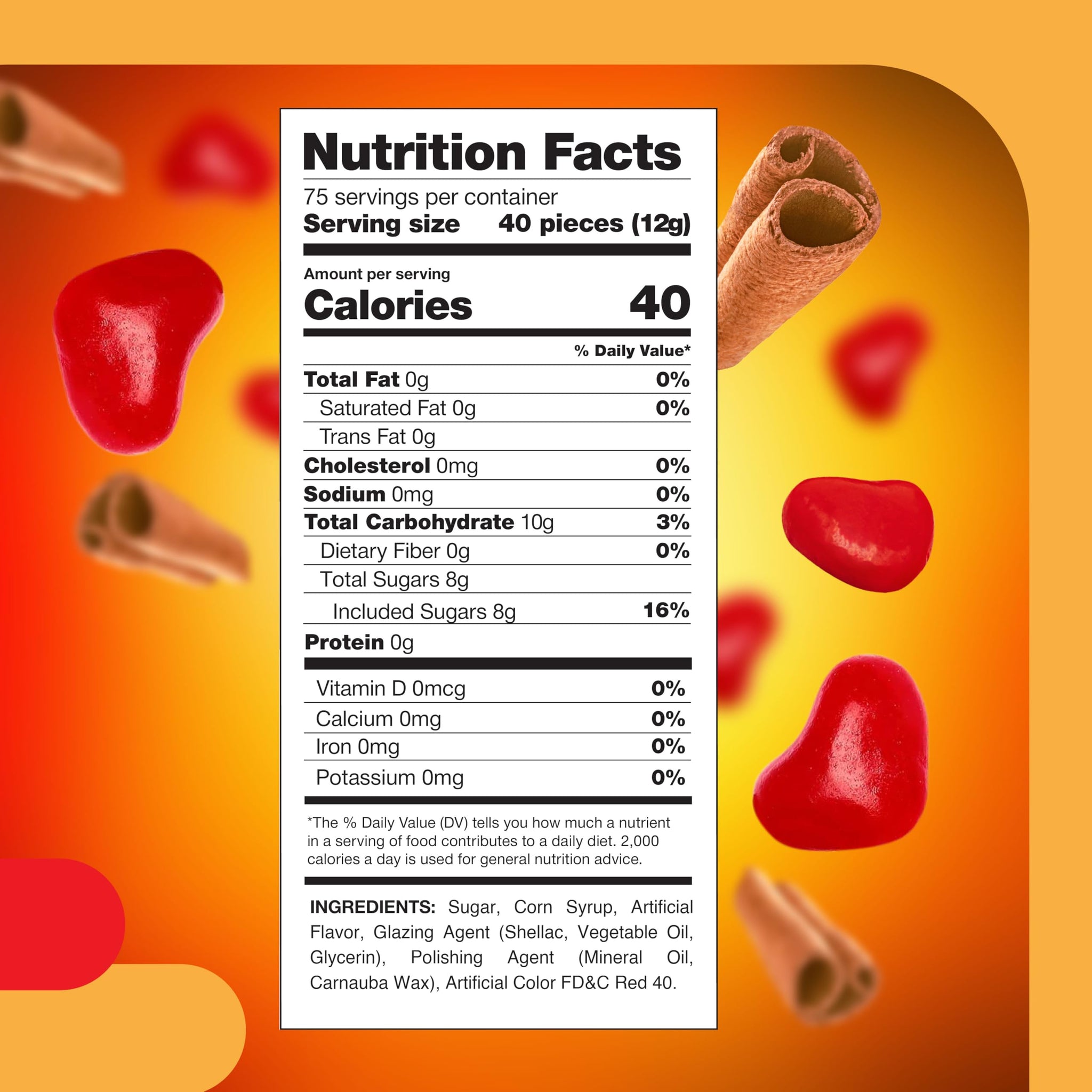Cinnamon Hearts - 2 Pound Bulk Pack - Spicy Hard Candy - Heart Shaped Cinnamon Candy for Dessert Decoration, Buffets and Everyday Snacking - Nostalgic