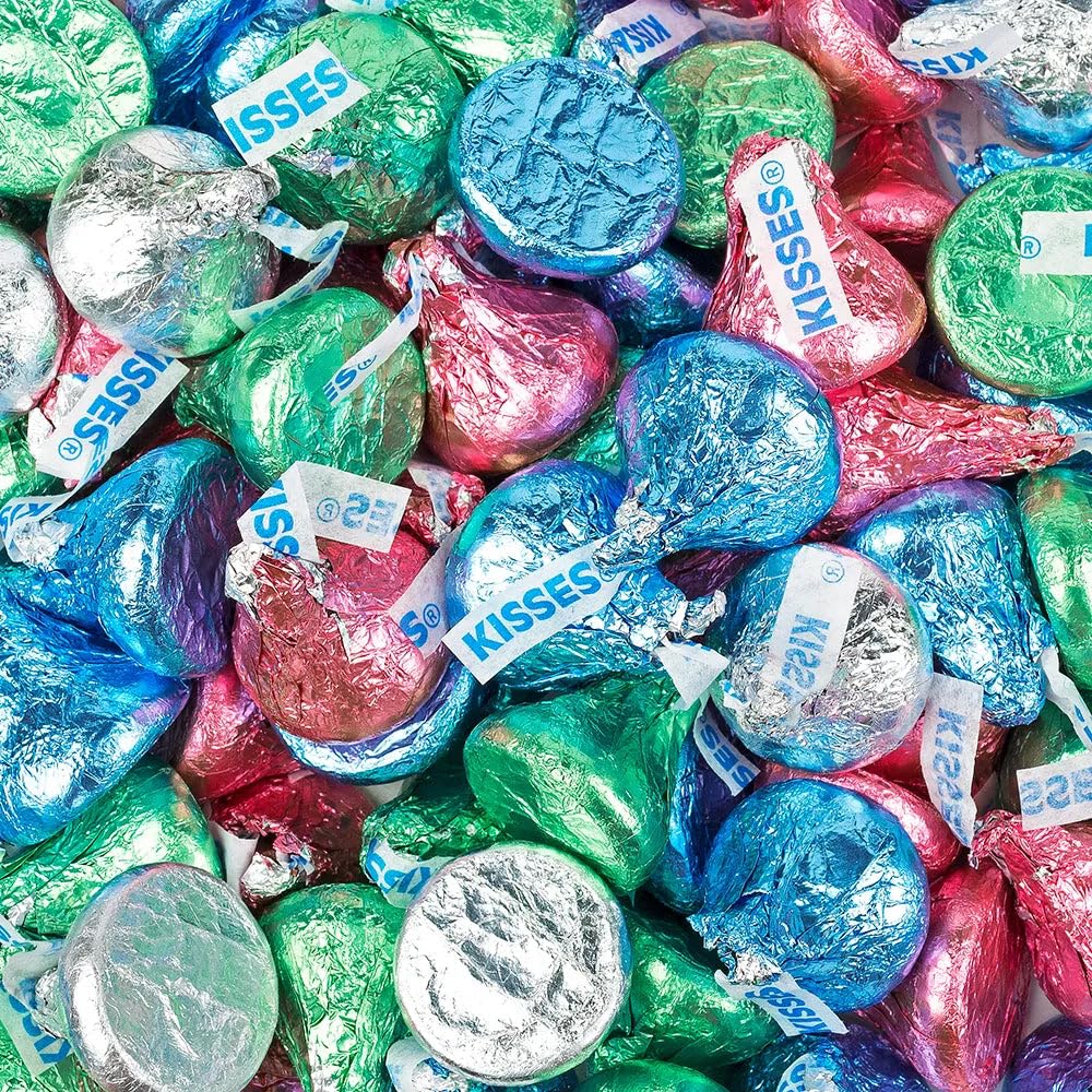 180ct Spring Easter Kisses Mix With Celebrate Kiss Stickers (1.8lb Bag)