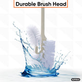 Superio Toilet Brush and Holder Toilet Scrubber Bowl Cleaner Brushes Wand, Toilets Brush with Holder Caddy, Bathroom Cleaning Brush, Bowl Brush Set