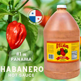 D'ELidas Habanero Hot Sauce, Natural Habanero Pepper Hot Sauce, Chombo Picante Sauce #1 in Panama, Non-GMO, Keto Friendly Food Habanero Sauce, 128 Fl