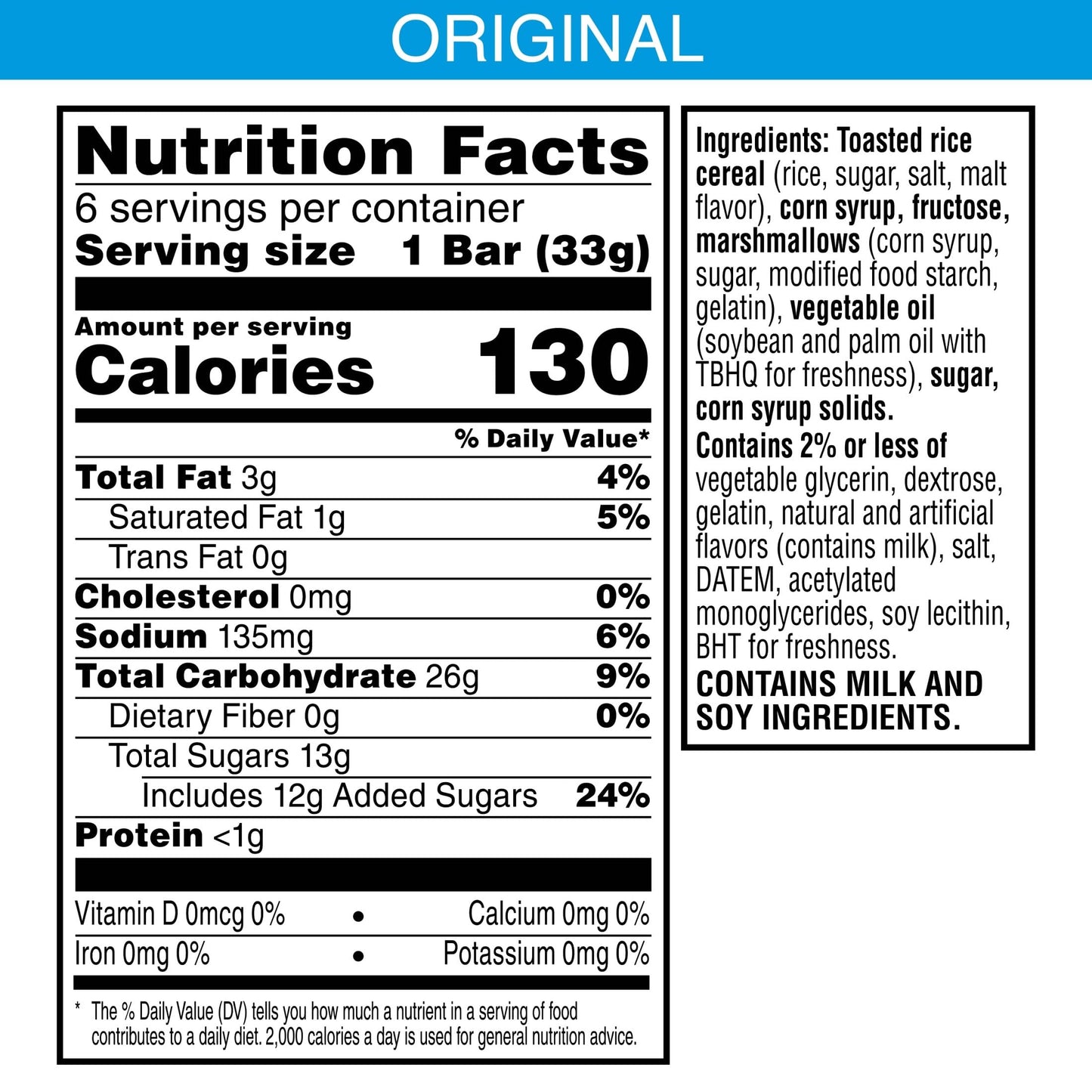 Rice Krispies Treats Homestyle Marshmallow Snack Bars, Kids Snacks, School Lunch, Original (6 Boxes, 36 Bars)