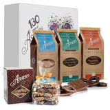 Asher's Chocolates Holiday Gift Box, Ready to be Wrapped, Milk and Dark Chocolate Assortment, Milk Chocolate Chips, Dark Chocolate Grahams, Dark