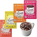 Sweet Logic Keto Dessert Mug Cake Mixes - Variety Pack - Triple Chocolate, Carrot Cake, Lemon Poppyseed, & Orange Almond - Low Sugar - Low Carb - Gluten-Free - High Protein - All Natural (4 Pack)