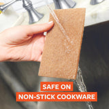 Full Circle Neat Nut - Walnut Scour Pads, Pack of 3 - Dual-Sided Non-Scratch Dish Scrubbers Made with Plant-Based & Recycled Materials, Durable