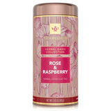 Teabloom Rose and Raspberry Loose Leaf Herbal Tea with Rose Petals & Berries | Floral Fruit Caffeine-Free Blend | Canister Makes 35-50 Cups |