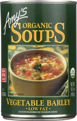 Amy's Organic Soups, Low Fat Vegetable Barley, 14.1 Ounce