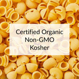 DeLallo Organic Shellbow Pasta, Unique Shell Shape, Vegan, Kosher, Non-GMO, Made in Italy with 100% Durum Wheat Semolina, Bronze Cut, 16 oz Bag, (4