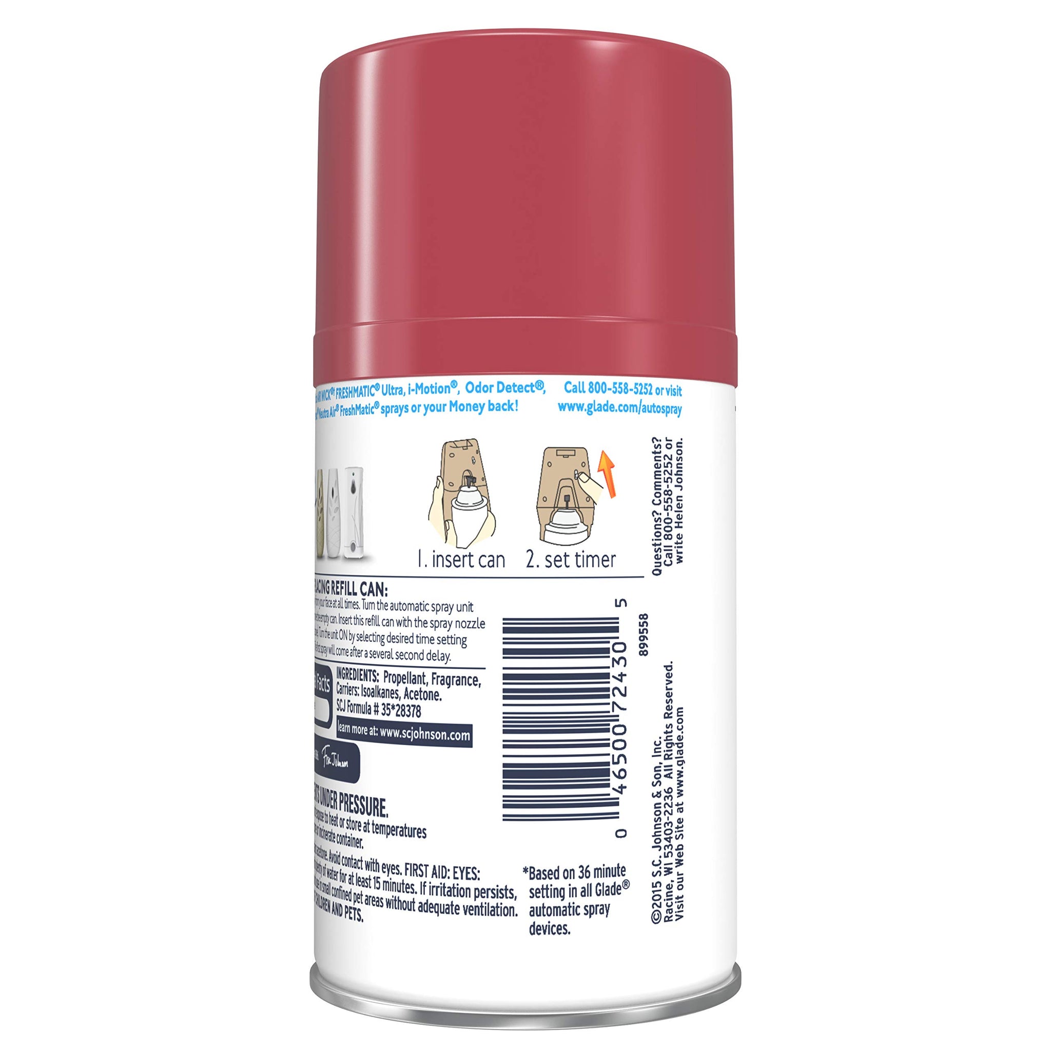 Glade Automatic Spray Air Freshener Refill, Radiant Berries - 3 Pack
