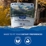 Backpacker's Pantry Three Cheese Mac & Cheese - Freeze Dried Backpacking & Camping Food - Emergency Food - 24 Grams of Protein, Vegetarian - 1 Count