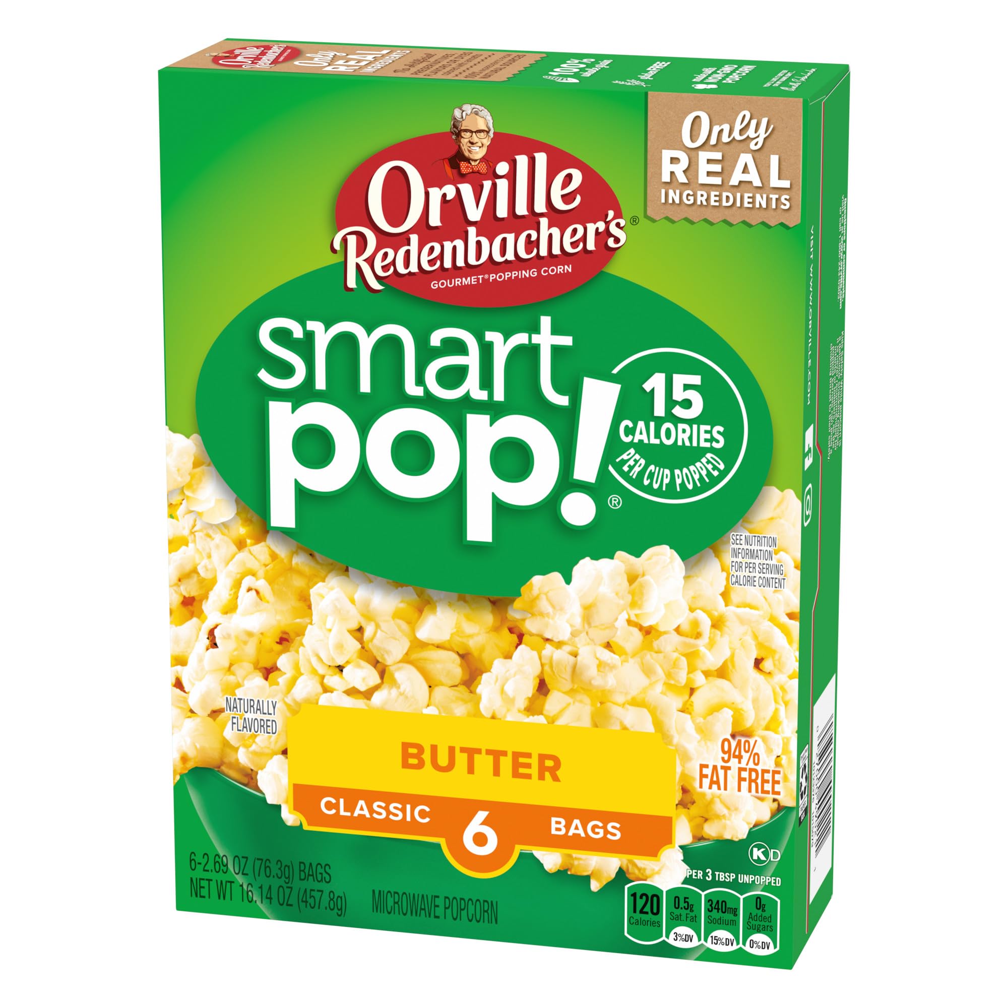 Orville Redenbacher's Smart Pop Butter Microwave Popcorn, 2.9 Ounce (Pack of 6)