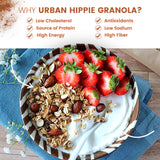 Urban Hippie Granola - Vanilla and Cinnamon Flax Seed Granola, Non-Gmo, Non Dairy, No Sulphites or Soy, Healthy Granola, 300g
