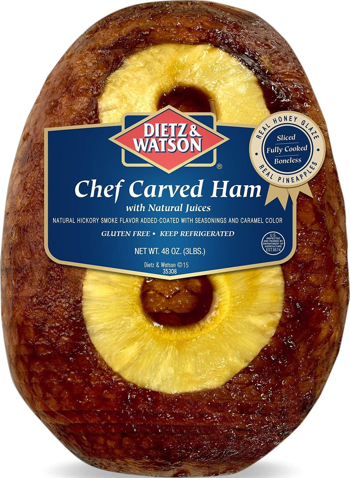 Dietz & Watson Fully Cooked Chef Carved Dinner Ham, 3 lb