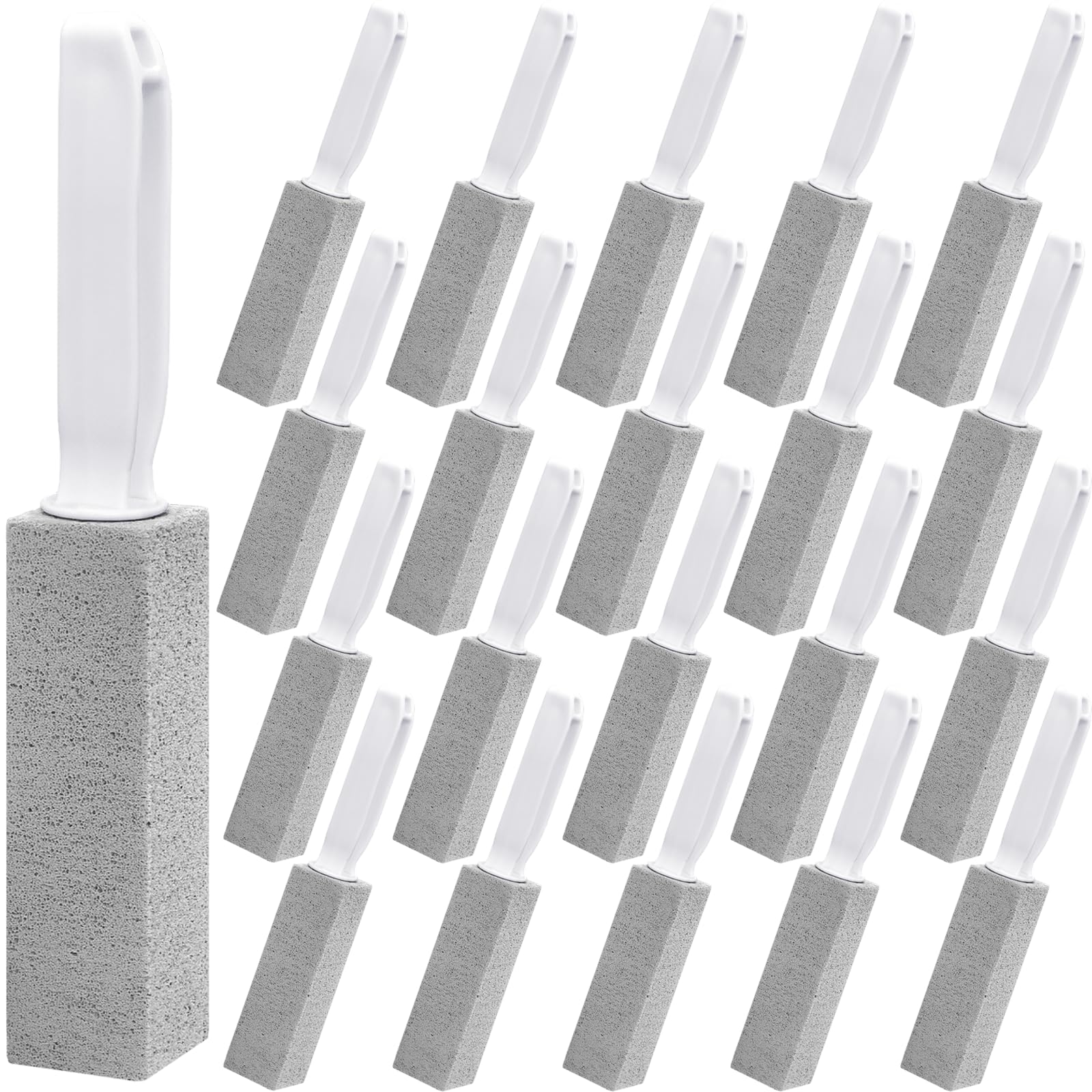 20 Pack Pumice Stone Toilet Bowl Cleaner Pumice Stone with Handle for Toilet Cleaning, Remove Limescale, Rust, Cleaning Supplies for Toilet, Pool