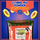 Asia Trans Li Hing Mui Crack Seed Plum Powder - Hawaiian Favorite - Sweet, Sour, & Salty Dried Asian Umeboshi Topping for Desserts and Snacks (16 oz)