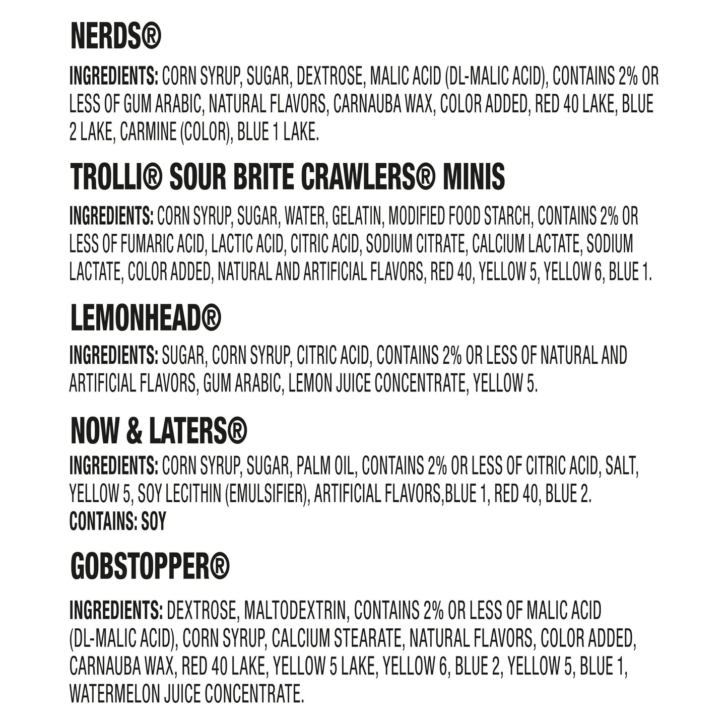 Nerds Classic Fun Easter Variety Bag, Trolli, Now and Later, Lemonhead, Gobstopper, and NERDS Original, 45.4 oz, 175 Count