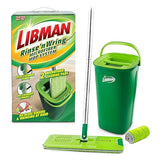 Libman Rinse 'n Wring Mop and Bucket System, Microfiber Dry Wet Mop for Floor Cleaning, Hardwood, Laminate, Tile Cleaner, Dual Chamber Bucket Design