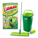 Libman Rinse 'n Wring Mop and Bucket System, Microfiber Dry Wet Mop for Floor Cleaning, Hardwood, Laminate, Tile Cleaner, Dual Chamber Bucket Design