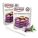 Pondan Ube Pancake Mix with Maple Flavored Syrup Set 8.818 Oz. (250 g) X 2 with Mini Stainless Steel Wire Whisk (3-Pc Set)