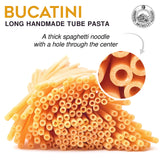 Morelli Bucatini Pasta Noodles - Premium Organic Italian Pasta from Italy - Handcrafted, Family Owned Gourmet Brand - Made with Durum Wheat Semolina