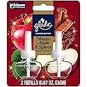 Glade PlugIns Scented Oil 2 Refills, Air Freshener, Warm Apple & Spices, 1.34 fl oz, Pack of 2