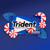 Trident Perfect Peppermint Sugar Free Gum, 10 Packs of 14 Pieces (140 Total Pieces)