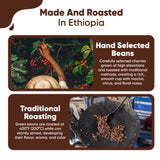 Guzzling Goat Ethiopian Coffee Beans | Premium 100% Arabica Whole Bean Coffee Medium Roast | Strong Flavorful Brew | Sourced & Roasted in Ethiopia | 1