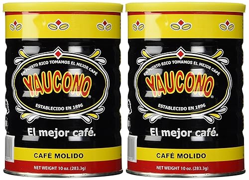 Yaucono Ground Coffee, Medium Roast, 10 Ounce Can (Pack of 2)