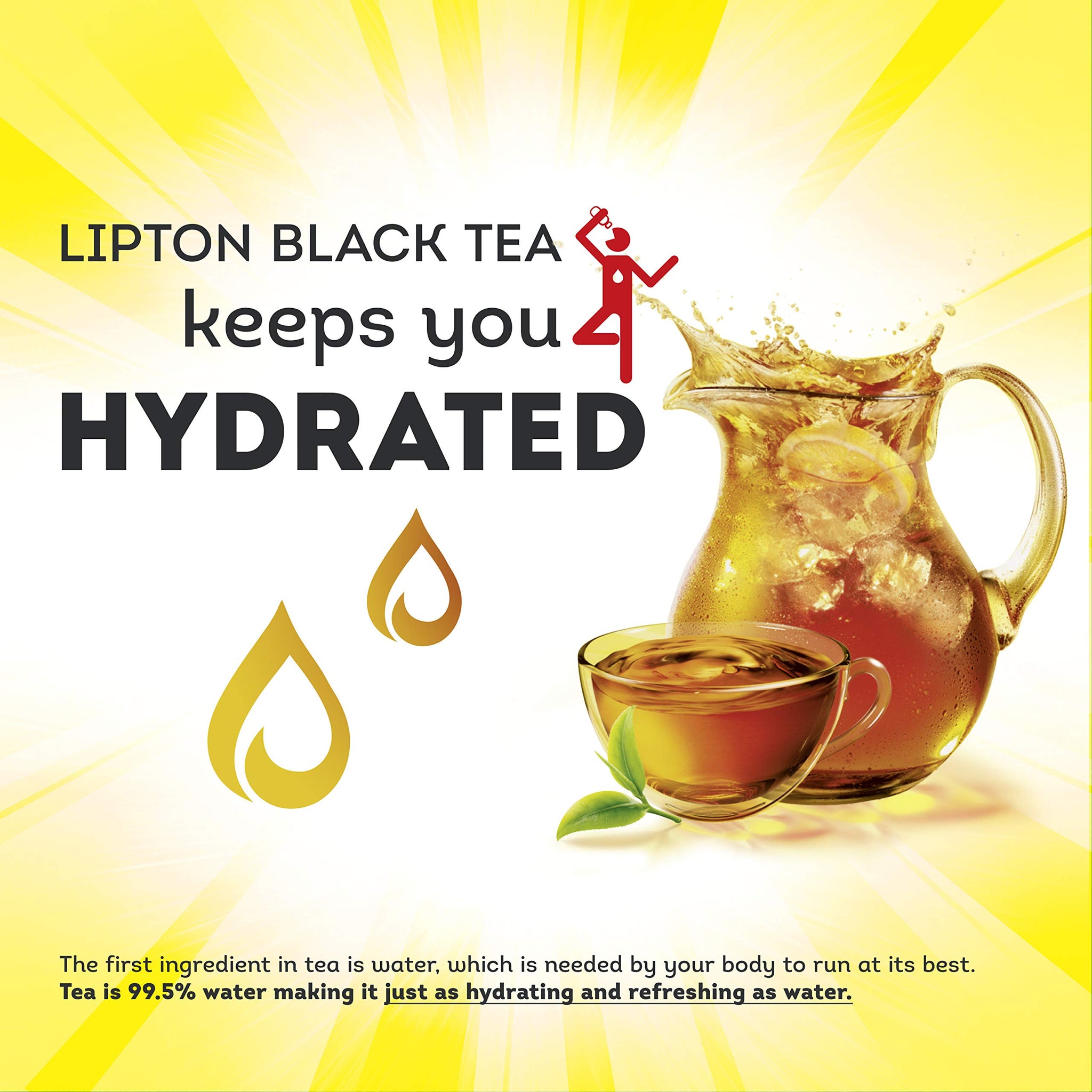 Lipton Tea Bags For A Naturally Smooth Taste Black Tea Can Help Support a Healthy Heart 4 oz 50 Count