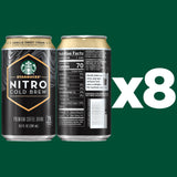 Starbucks Nitro Cold Brew, Vanilla Sweet Cream 9.6 fl oz Can (8 Pack)