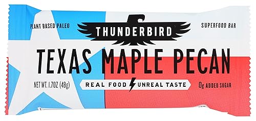Thunderbird Energetica, Bar Texas Maple Pecan, 1.7 Ounce