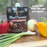 Reggae Spice Thai Coconut Curry Jerk BBQ Marinade | 60-Second Authentic Wet Rub Seasoning Sauce for Cooking Meats | Gluten Free, Vegan, and Keto